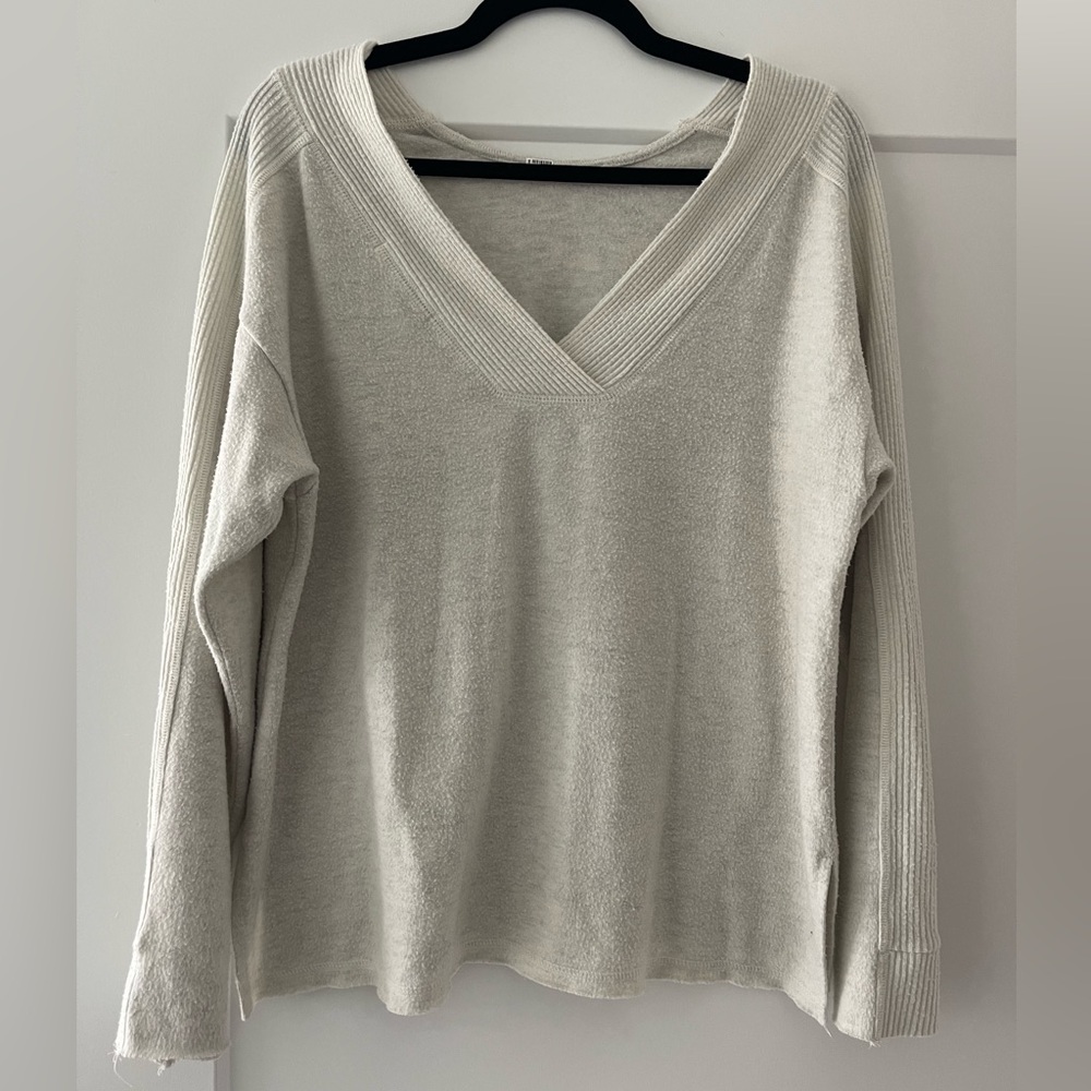 Project Social T Cream Ribbed Sweater